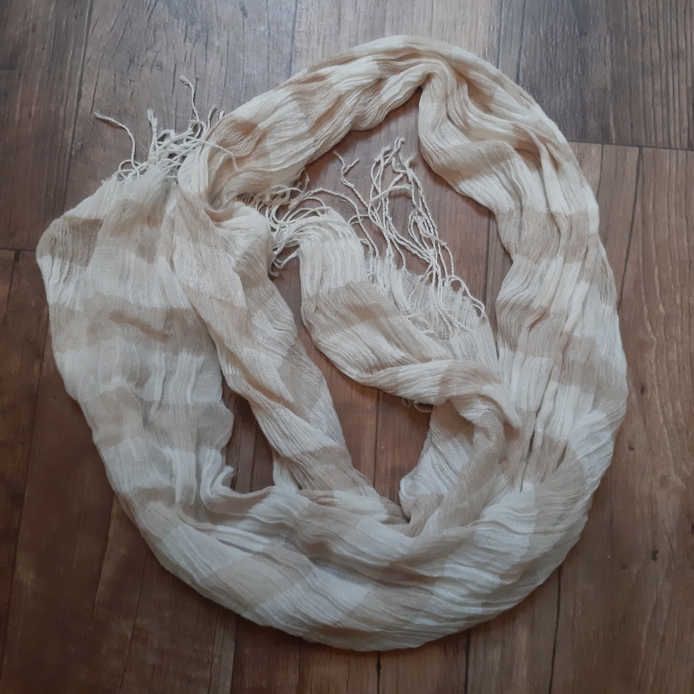 Tan and Cream Scarf